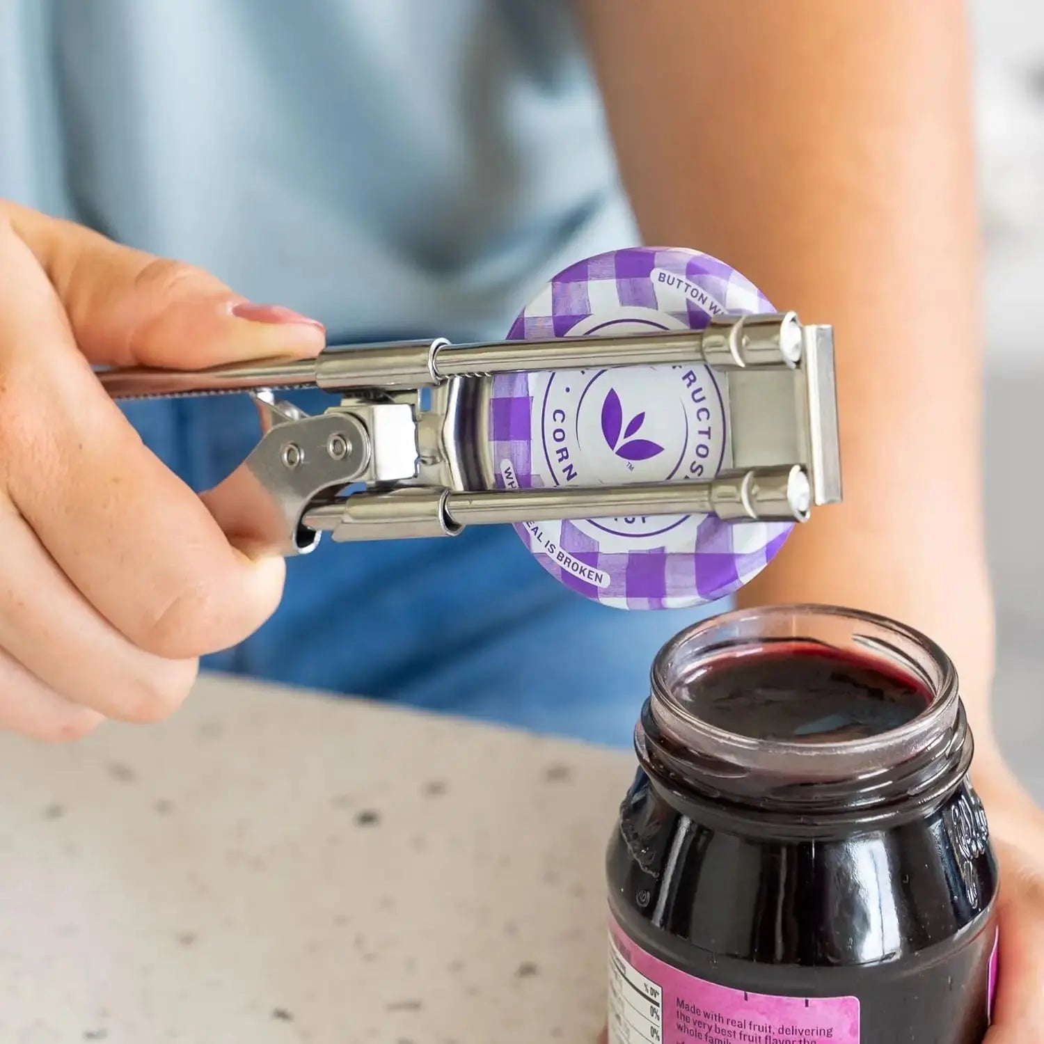 Can Opener Adjustable Stainless Steel Non-Slip Multifunction Manual Jar Bottle Bottle Lid Opener Gadget Home Gadgets Accessories colegio culinario de morelia