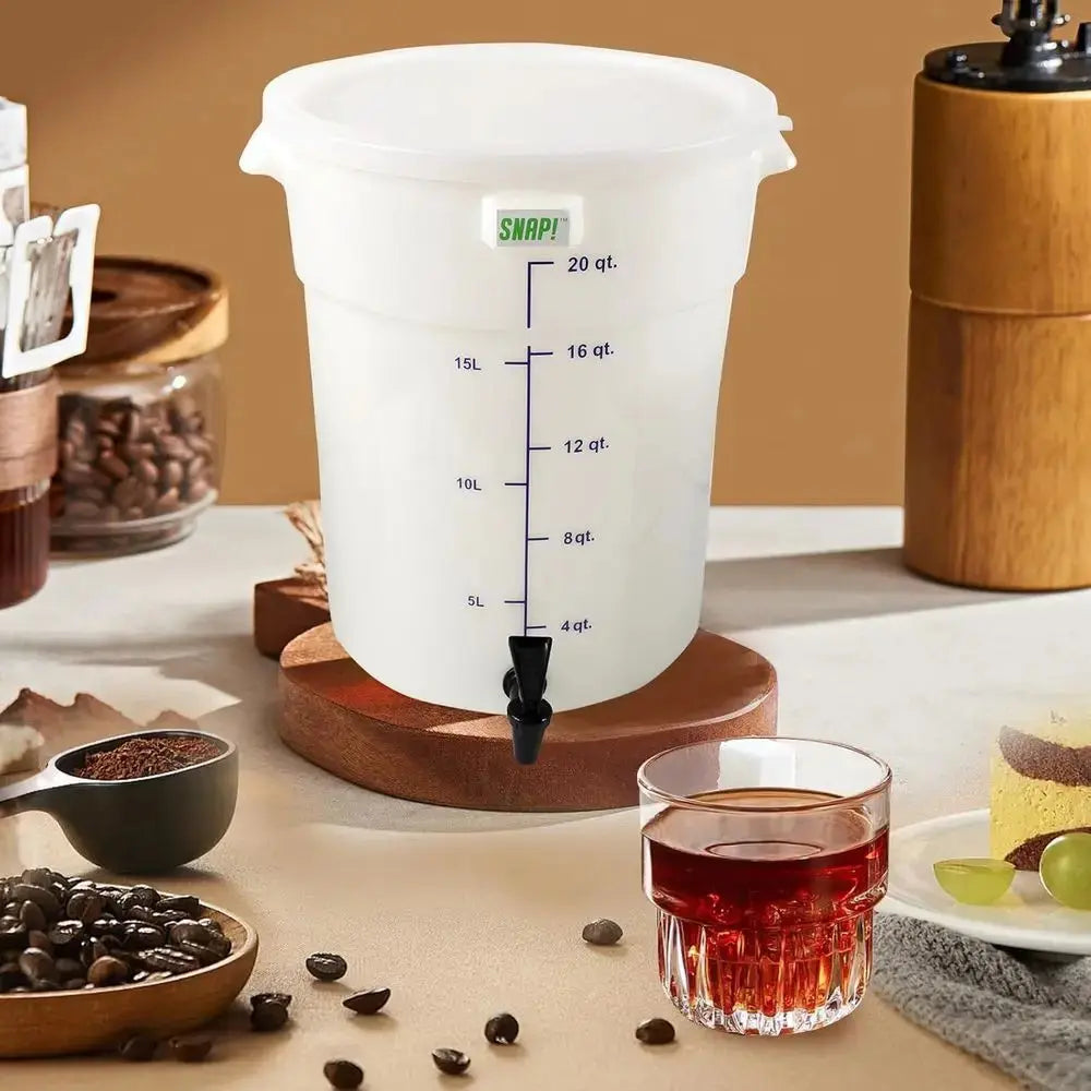 5-Gallon Commercial Cold Brew Coffee System - White colegio culinario de morelia