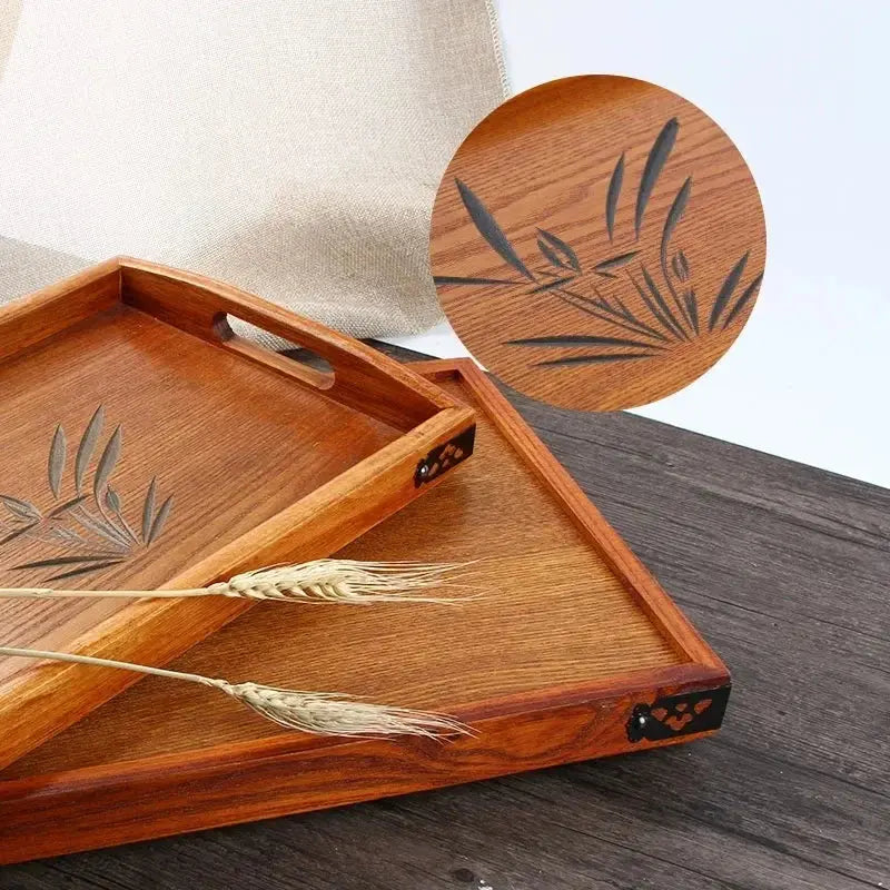 Japanese Wooden Tray Tea Tray Portable Decorative Miscellaneous Storage Tea Set Kitchen Storage Restaurant Service Tray colegio culinario de morelia