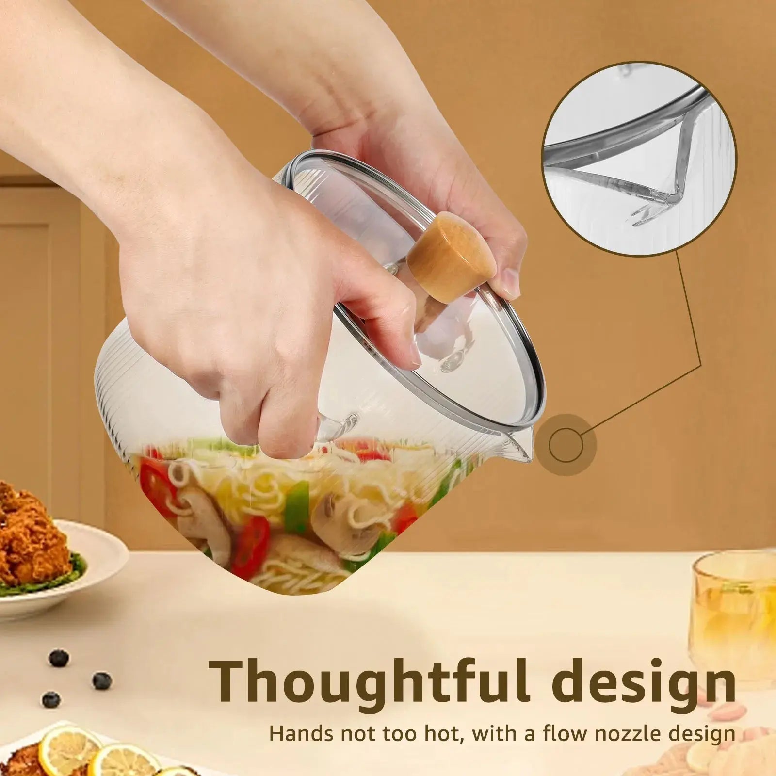 Glass Saucepan Clear Cooking Pot with Lid 16CM Heat Resistant Glass Soup Pot Dual Handles Glass Stovetop Kitchen Cooking Tools colegio culinario de morelia