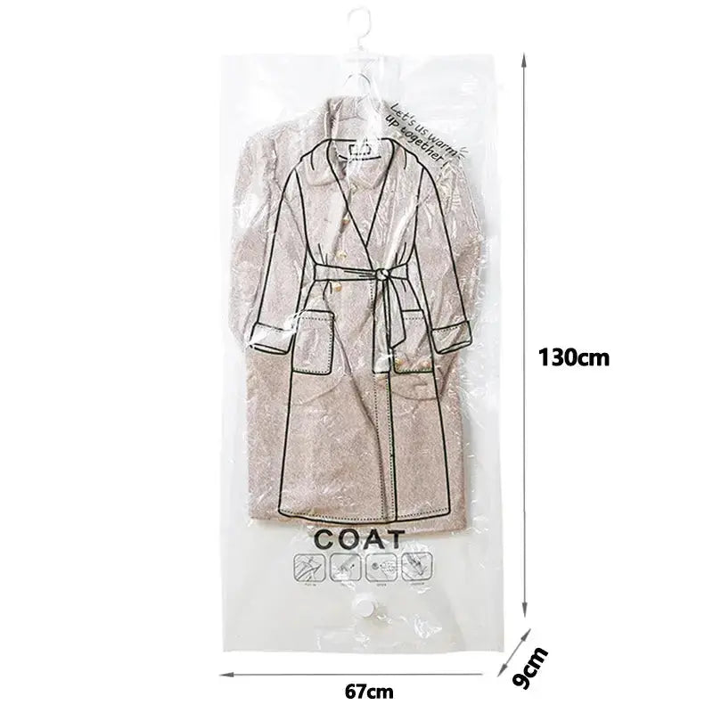 Hanging Vacuum Storage Bags Space Saver Bags Vacuum Seal Storage Bag for Suits Dress Coats Jackets Closet Organizer and Storage colegio culinario de morelia