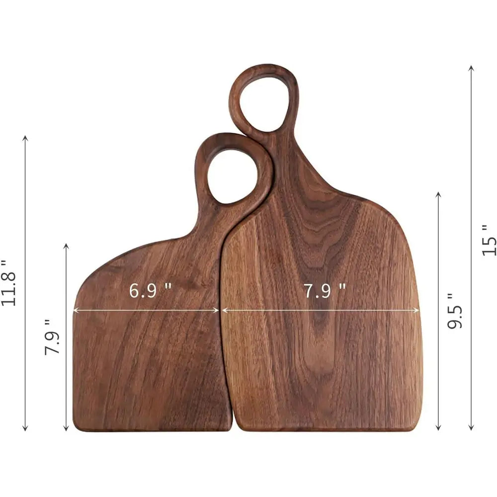 Anniversary Charcuterie Set: 2-Piece Wood Cutting Boards for Couples, Perfect Wedding or Birthday Gift for Spouses and Parents Chef's Market