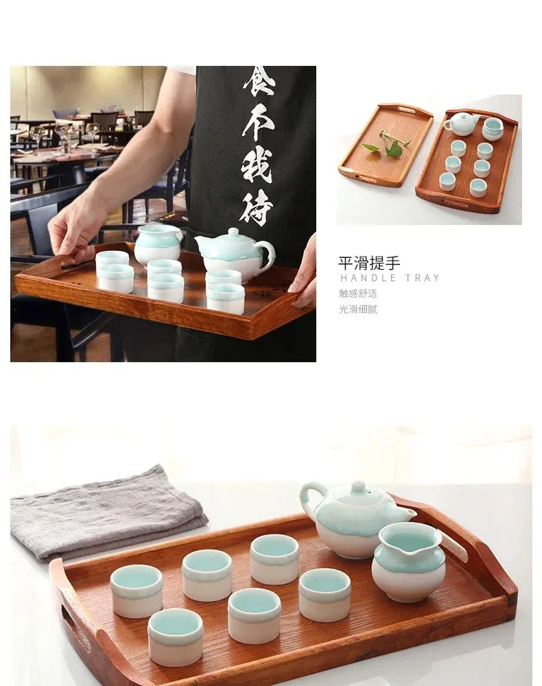 Japanese Wooden Tray Tea Tray Portable Decorative Miscellaneous Storage Tea Set Kitchen Storage Restaurant Service Tray colegio culinario de morelia