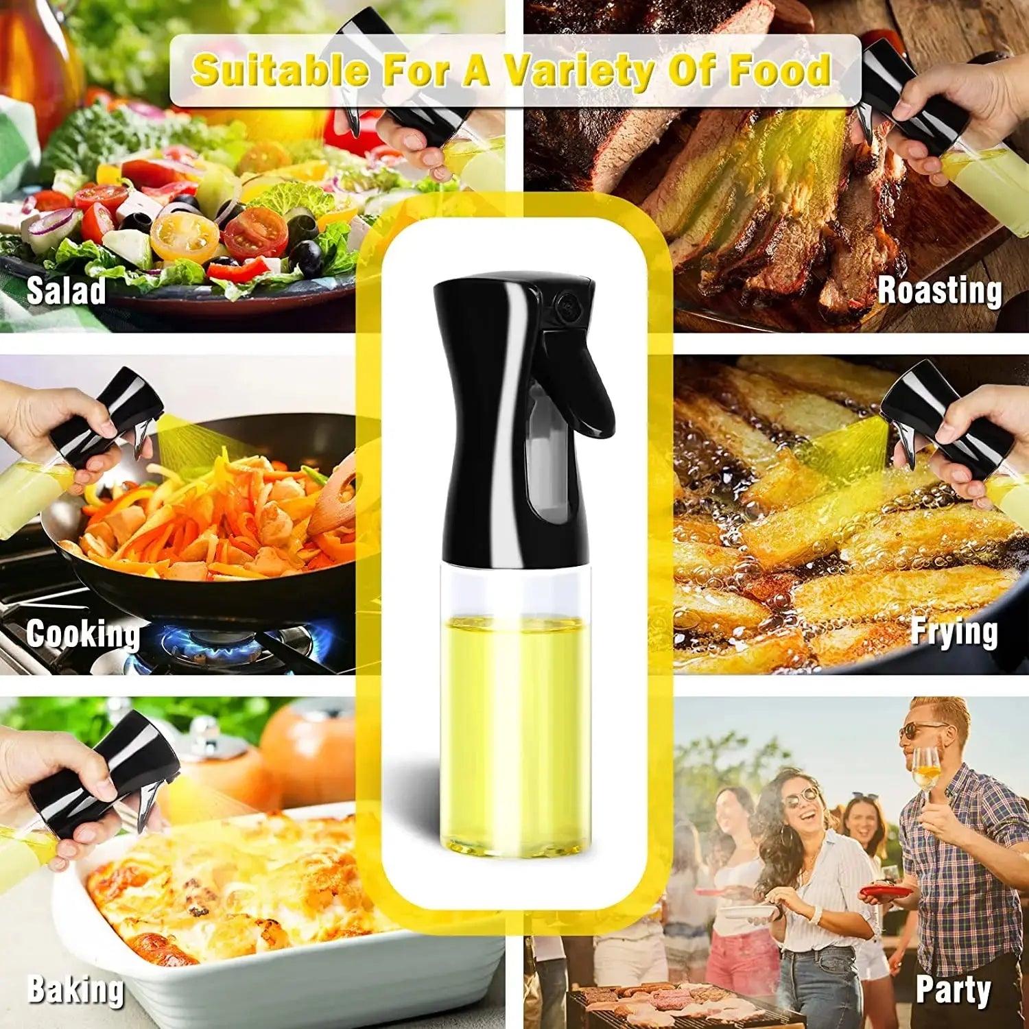 200/300/500ml Oil Spray Bottle BBQ Cooking Olive Oil Sprayer Plastic Baking Oil Spray Empty Bottle Vinegar Bottle Or  Oil brush colegio culinario de morelia