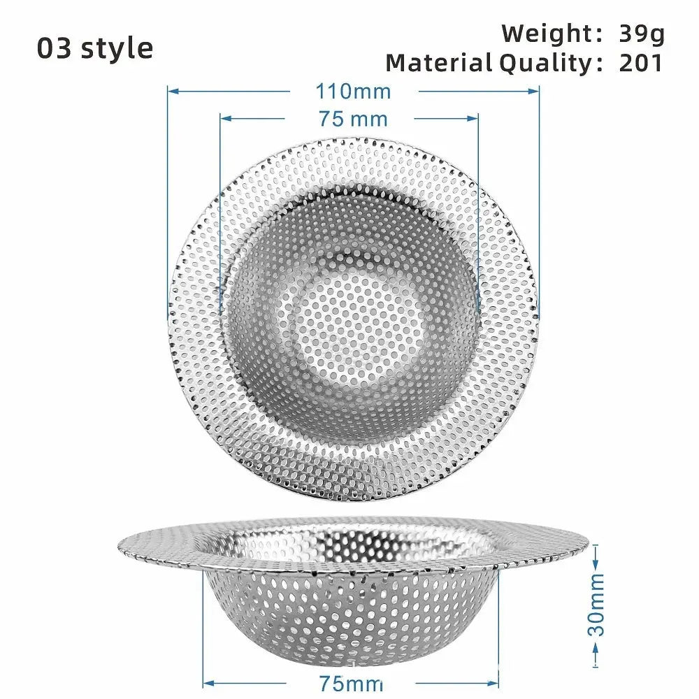 Kitchen Sink Strainer Sink Grid Filter Stainless Steel Mesh Drain Hole Filter Protection Against Clogging Kitchen Accessories colegio culinario de morelia