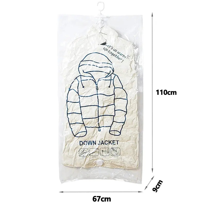 Hanging Vacuum Storage Bags Space Saver Bags Vacuum Seal Storage Bag for Suits Dress Coats Jackets Closet Organizer and Storage colegio culinario de morelia