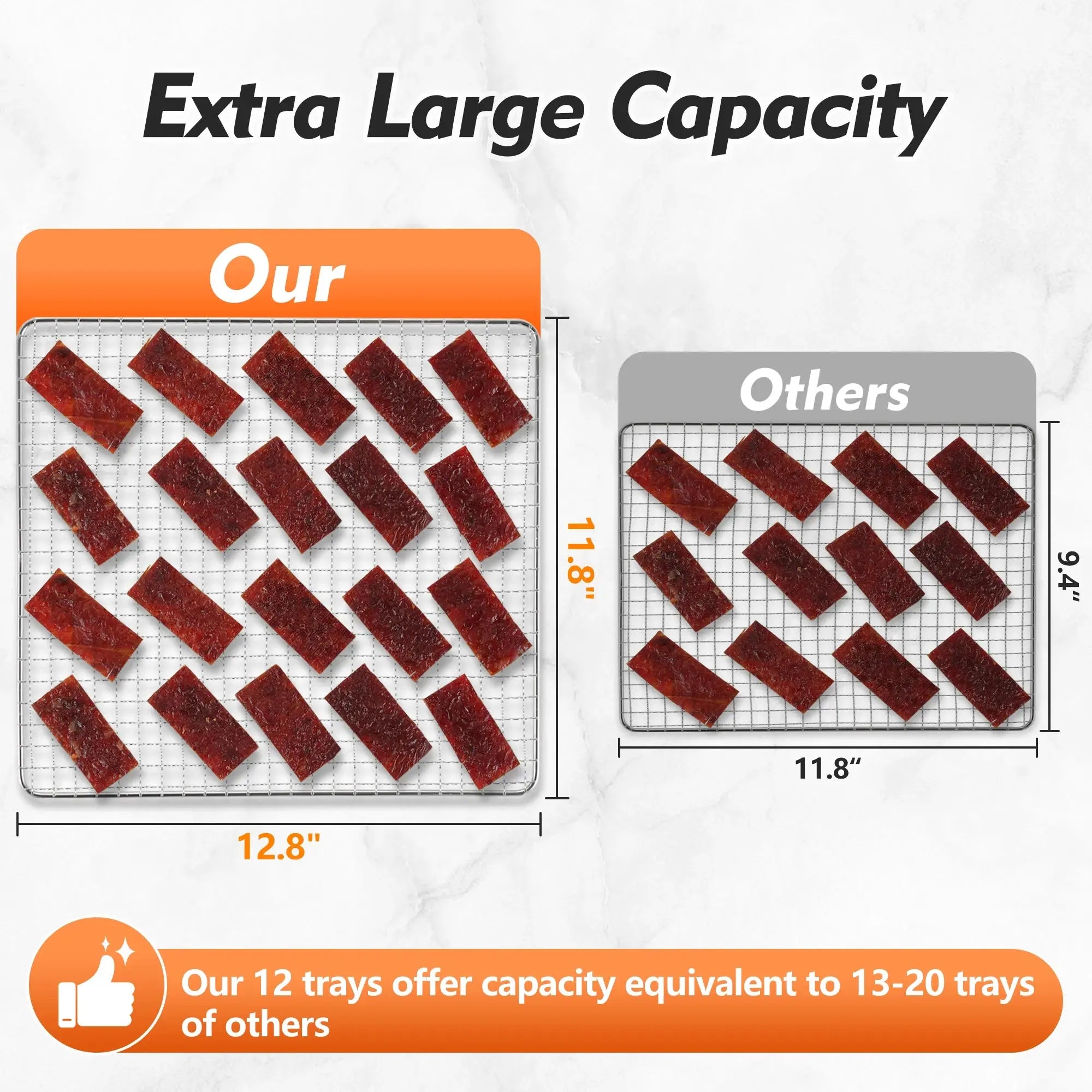 12-Tray 1300W Commercial Grade, 360° Even Drying for Jerky/Fruits, ETL Certified with 72H Timer&LED Display Food Dehydrator colegio culinario de morelia