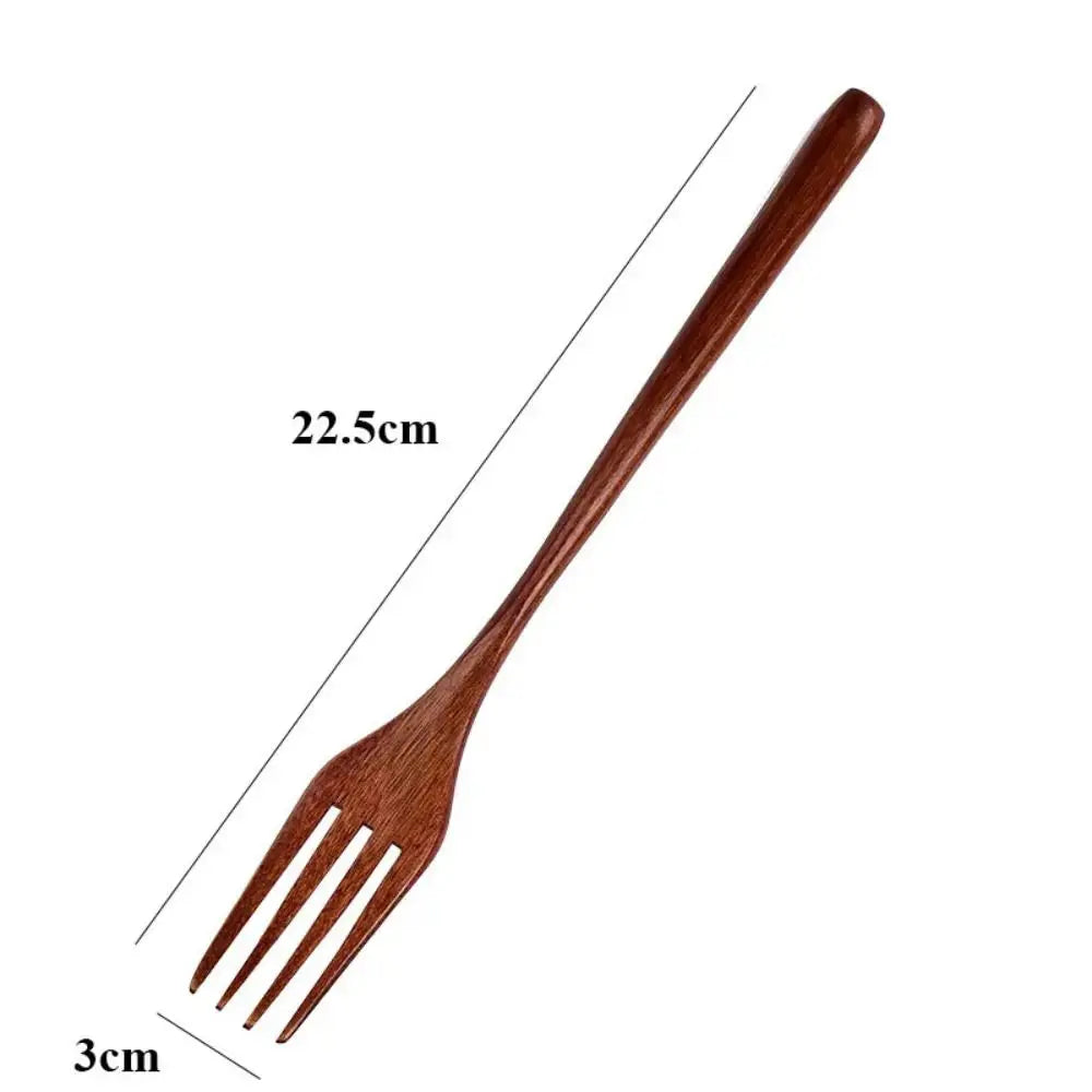 High Quality Natural Wooden Spoon Handmade Dinner Kit Wooden Fork Kitchen Accessories colegio culinario de morelia