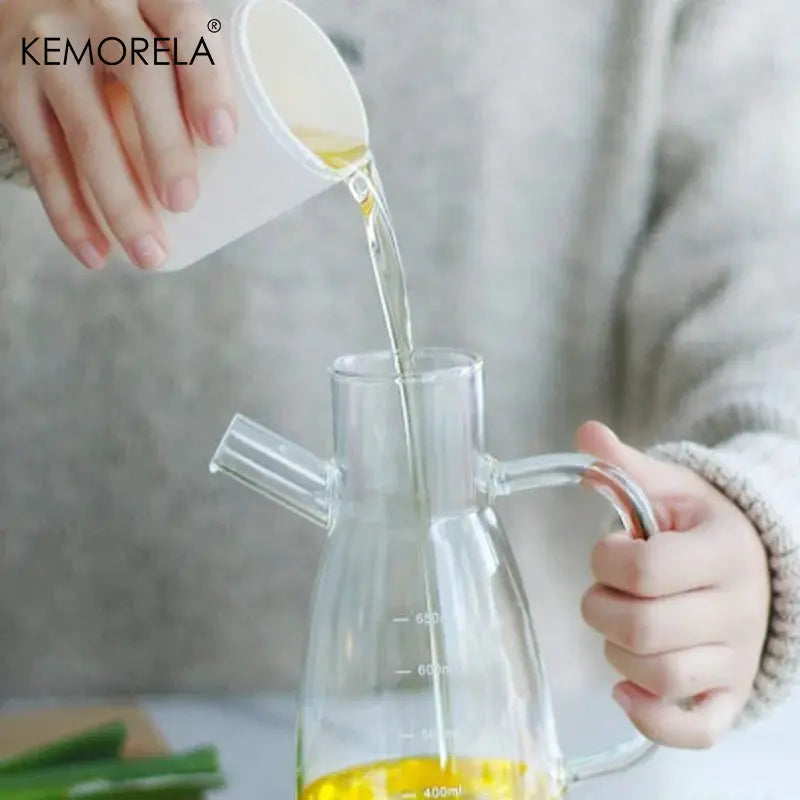 KEMORELA 1PC Glass Olive Oil Bottle BPF Oil Leak-Proof Bottle Kitchen Outdoor BBQ Picnic Condiment Container Kitchen Supplies colegio culinario de morelia