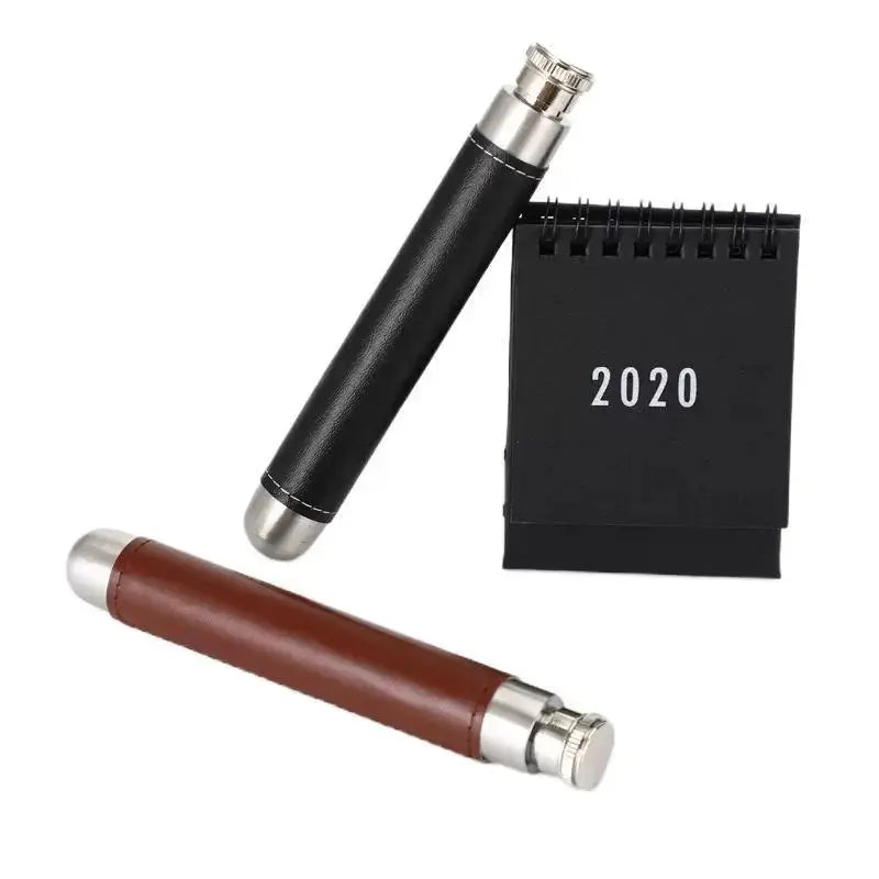1Pc Portable Mini Hip Flask 1.5oz Whisky Vodka Stainless Steel Hip Personalized Pen Holder Shape Flagon Men's Gift colegio culinario de morelia
