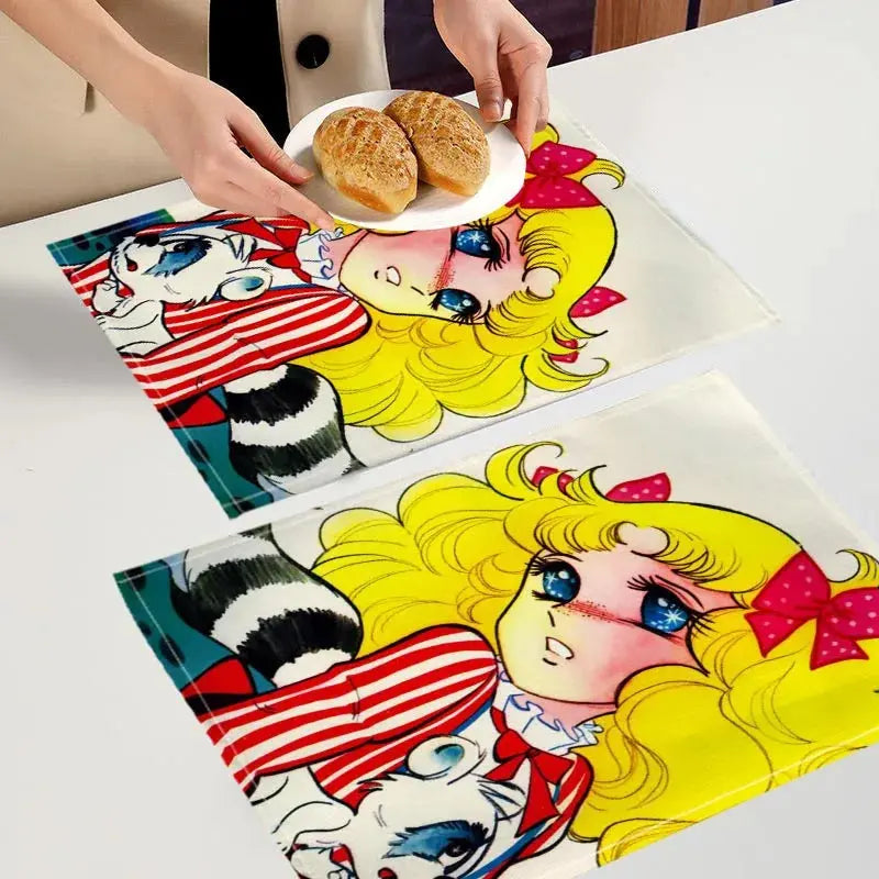 Candy Candy  Placemat Custom Cotton Linen Dining Table Mats Bohemian Coaster Pad Bowl Cup Mat Home Decor 7.17WJY colegio culinario de morelia