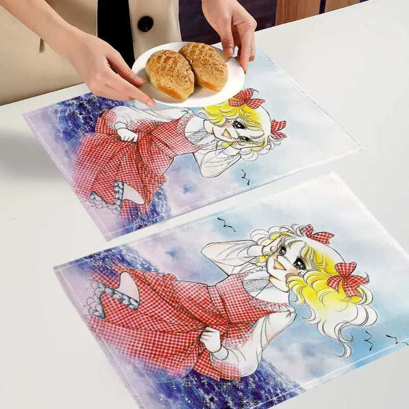 Candy Candy  Placemat Custom Cotton Linen Dining Table Mats Bohemian Coaster Pad Bowl Cup Mat Home Decor 7.17WJY colegio culinario de morelia