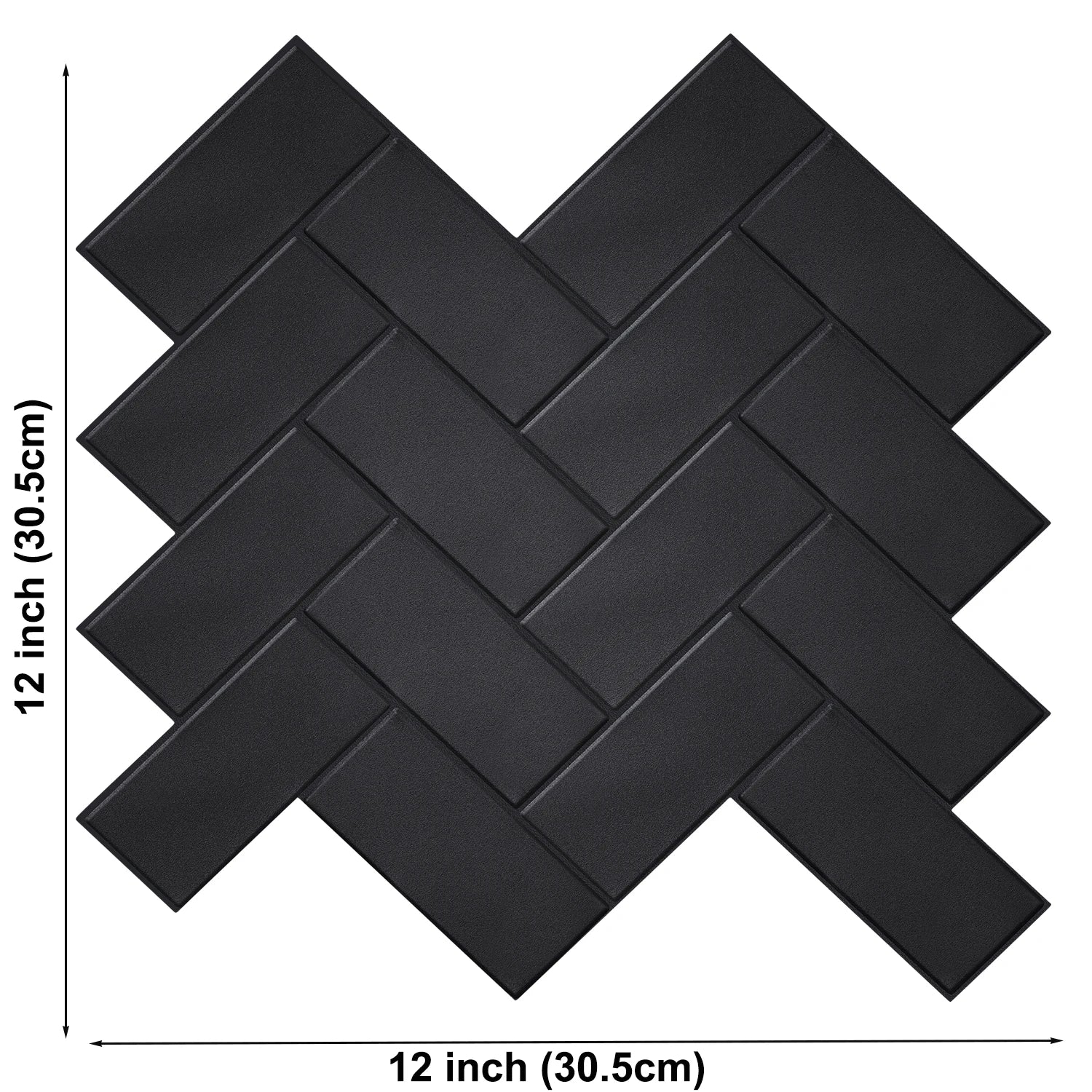 10 Pieces Peel and Stick Herringbone Wall Tiles DIY Kitchen Backsplash Big SIze Wall Sticker Waterproof Vinyl Wallpaper for Home Chef's Market