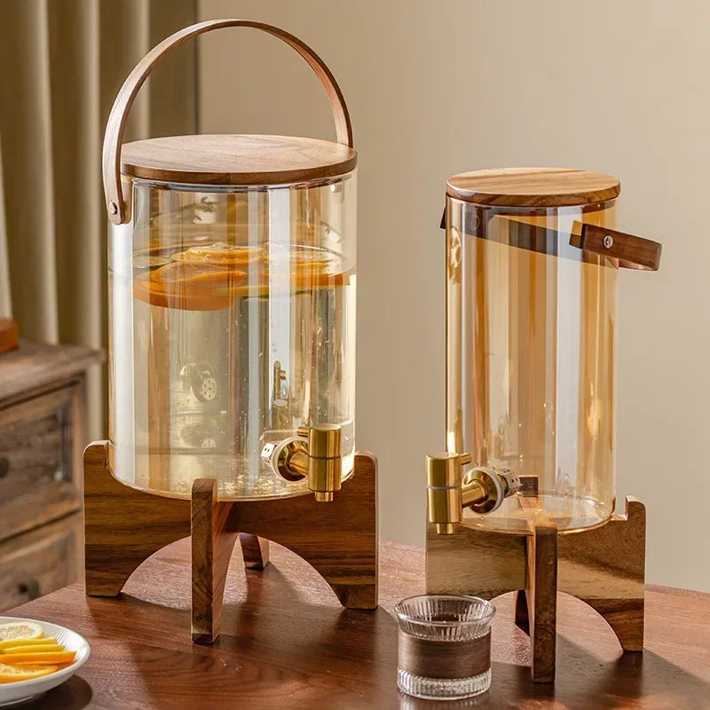 Glass Cold Kettle High-Temperature Resistant Commercial Juice Tank for Home Use Summer Beverage Storage for Kitchen & Bar Chef's Market