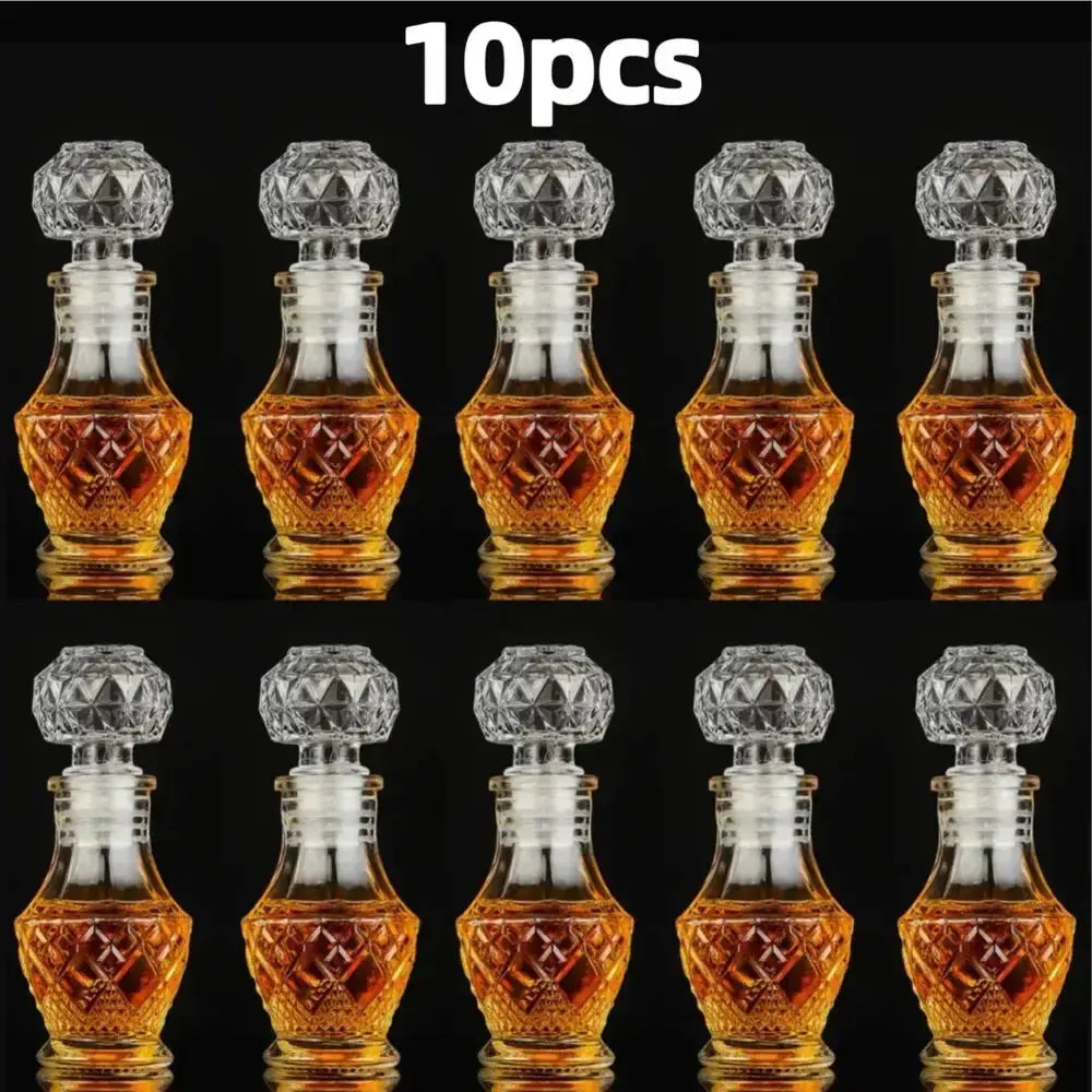 5 10 15 Pcs Whiskey Liquor Bottle 50ml Cute Glass Dispenser Mini Alcohol Guest Gift Wedding Decanter Wine Pot Shot Jars Bar Set colegio culinario de morelia