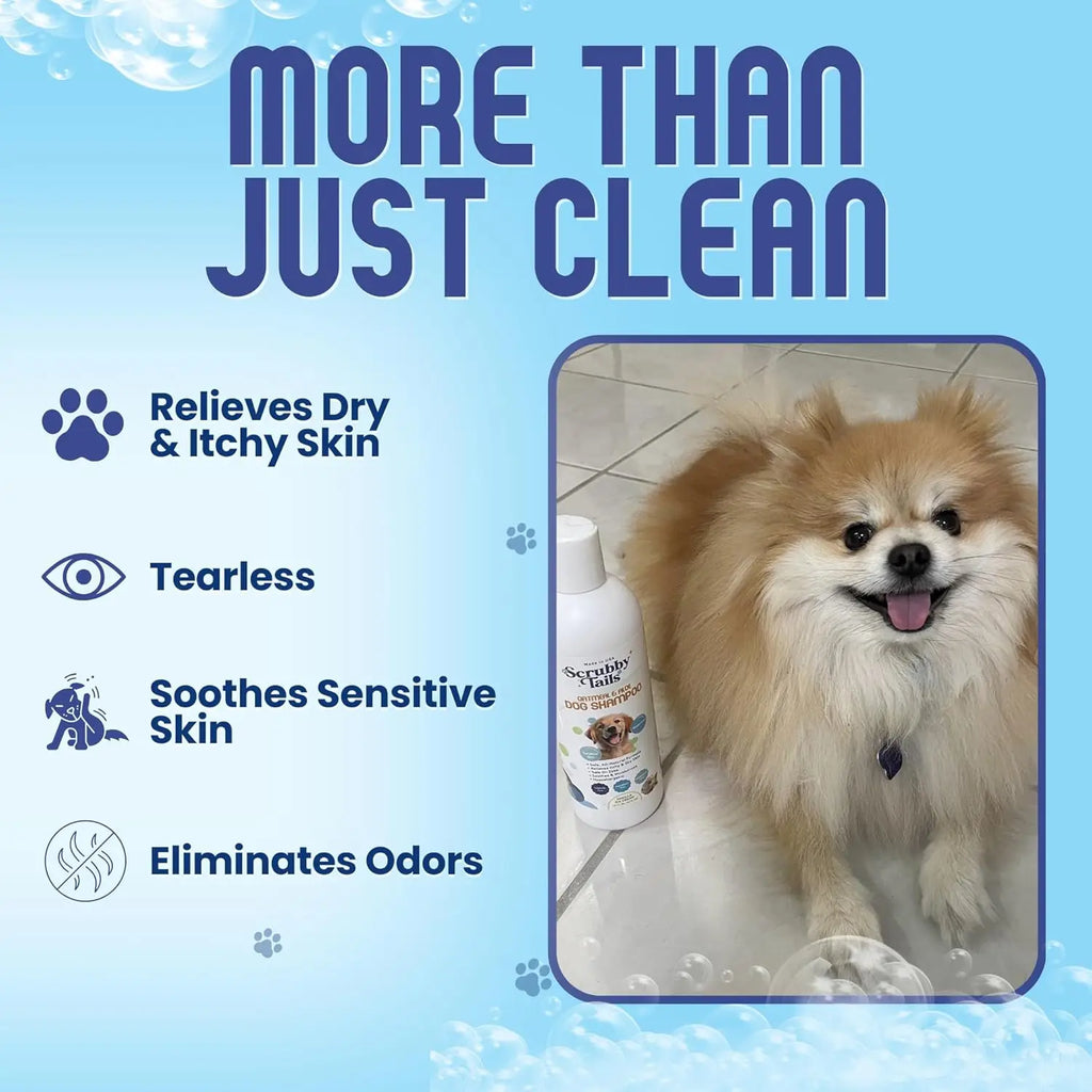 Organic Puppy Oatmeal Shampoo for Itchy Skin - Hypoallergenic, Tearless, Deodorizing, 16oz, Made in USA Chef's Market