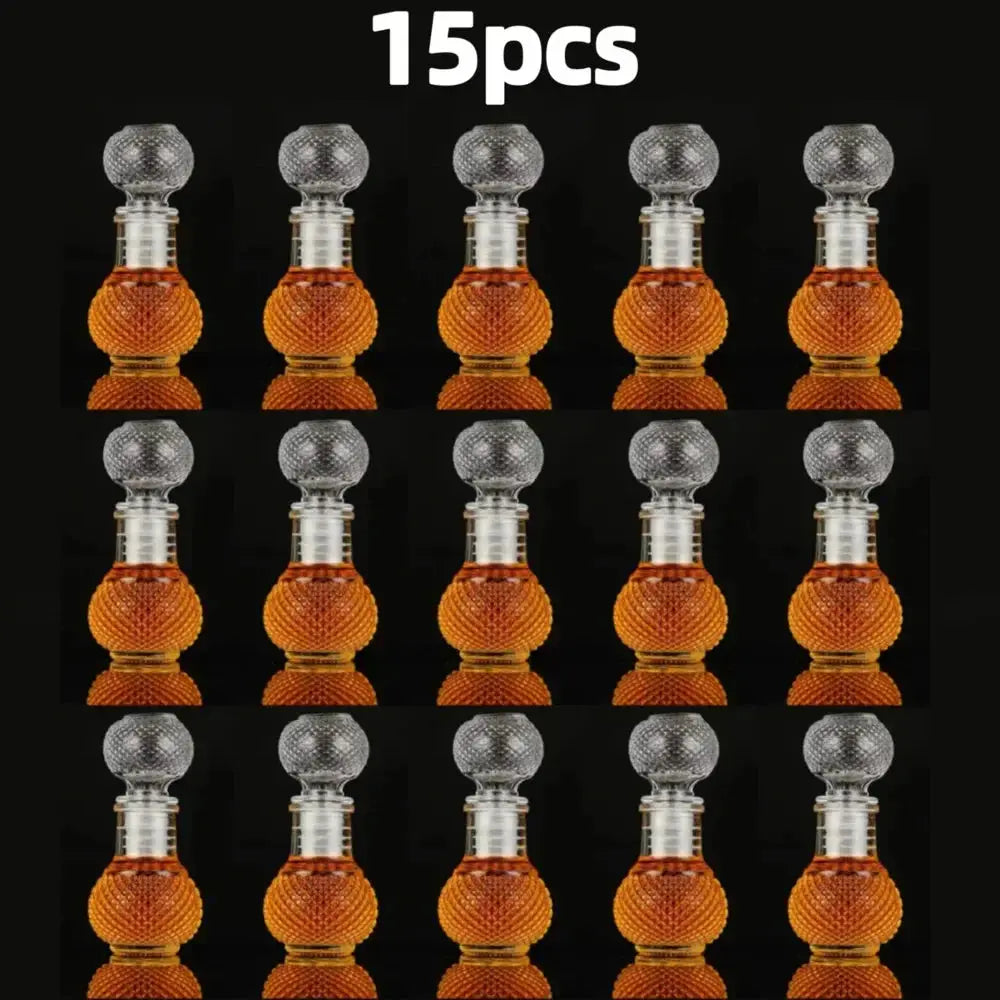 5 10 15 Pcs Whiskey Liquor Bottle 50ml Cute Glass Dispenser Mini Alcohol Guest Gift Wedding Decanter Wine Pot Shot Jars Bar Set colegio culinario de morelia