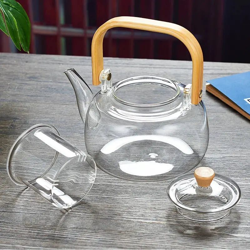 Heat Resistant Glass Teapot with Tea Strainer Infuser Flower Kettle for Electric Ceramic Stoves Kung Fu Teaware for Gas Stoves colegio culinario de morelia