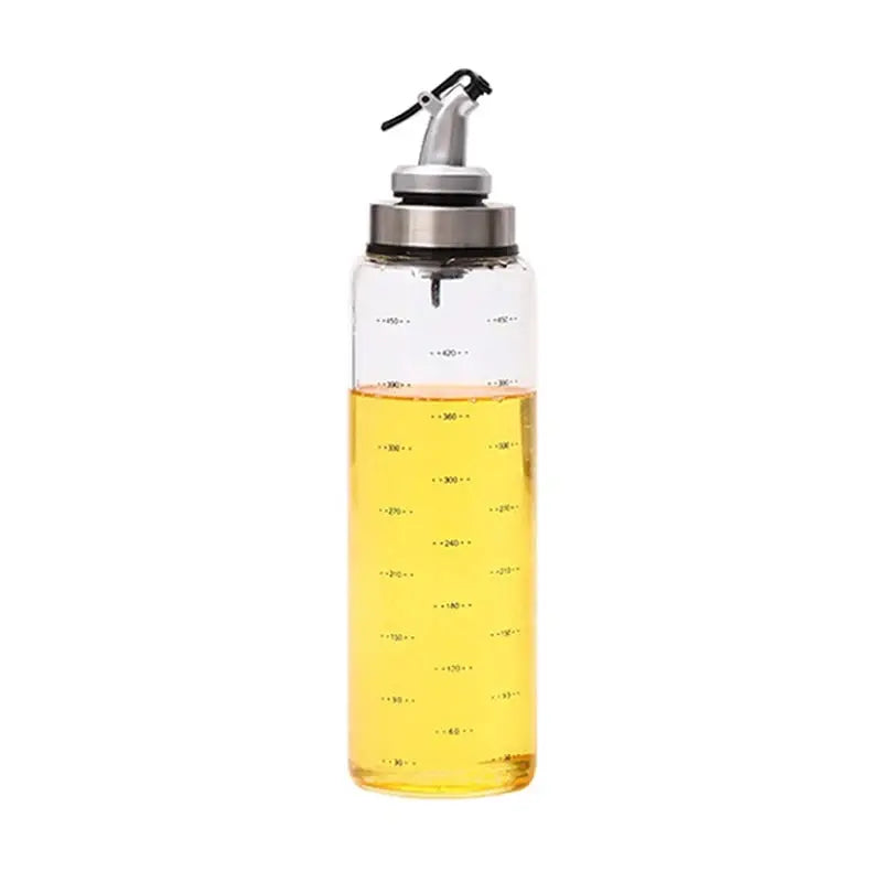 1PCS 180/300/500ml Oil Bottle High Borosilicate Glass Dispenser With Scale Quantitative Sauce Vinegar Cooking Kitchen Supplies colegio culinario de morelia