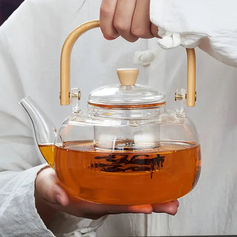 Heat Resistant Glass Teapot with Tea Strainer Infuser Flower Kettle for Electric Ceramic Stoves Kung Fu Teaware for Gas Stoves colegio culinario de morelia