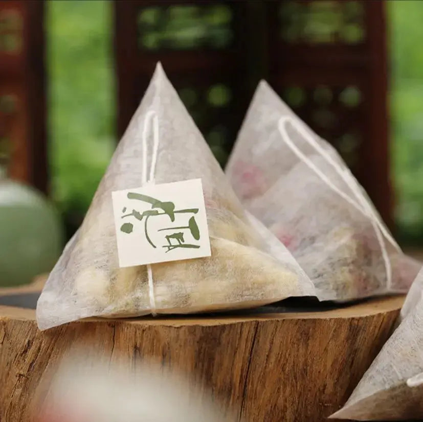 100pcs/lot PLA Biodegraded Corn Fiber Empty Disposable Tea Bag Filter The Length of the Line 17cm colegio culinario de morelia