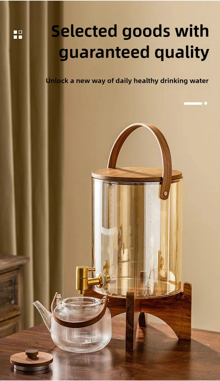 Glass Cold Kettle High-Temperature Resistant Commercial Juice Tank for Home Use Summer Beverage Storage for Kitchen & Bar Chef's Market