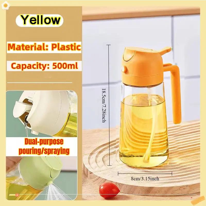 200/300/500ml Oil Spray Bottle BBQ Cooking Olive Oil Sprayer Plastic Baking Oil Spray Empty Bottle Vinegar Bottle Or  Oil brush colegio culinario de morelia