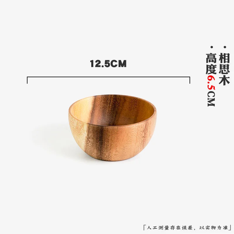 Extra Large Siwood Bowl Tray Set, Round Wooden Tray, Extra Large Salad Bowl, Solid Wood Tray, Custom Mixing Bowls, Ramen Chef's Market