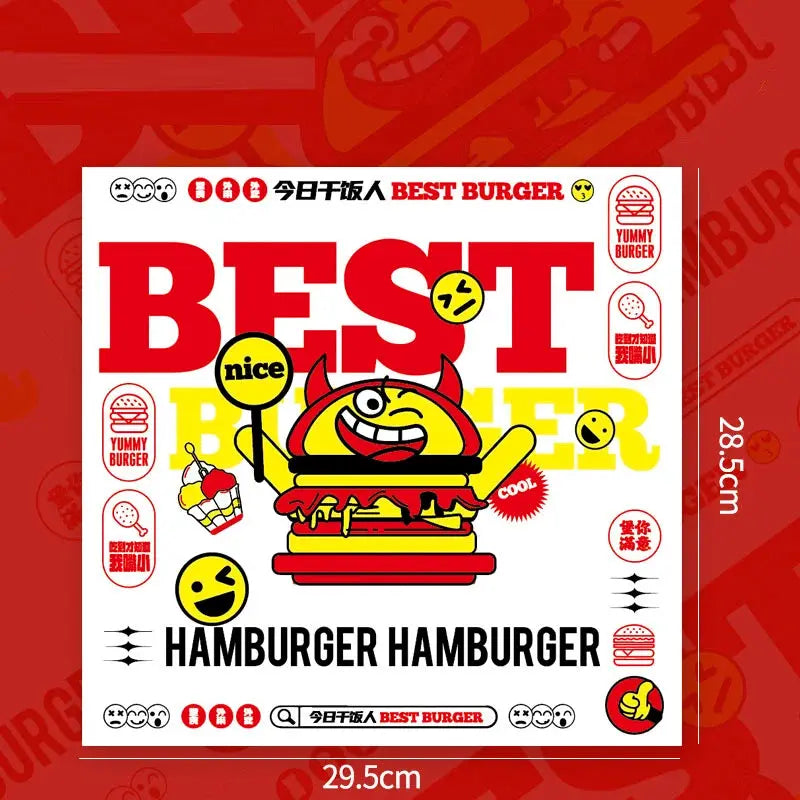 25Pcs Wax Paper Food Grade Grease Paper Food Wrappers Bread Sandwich Burger Fries Baking Tools Oilpaper Fast Food Customized colegio culinario de morelia