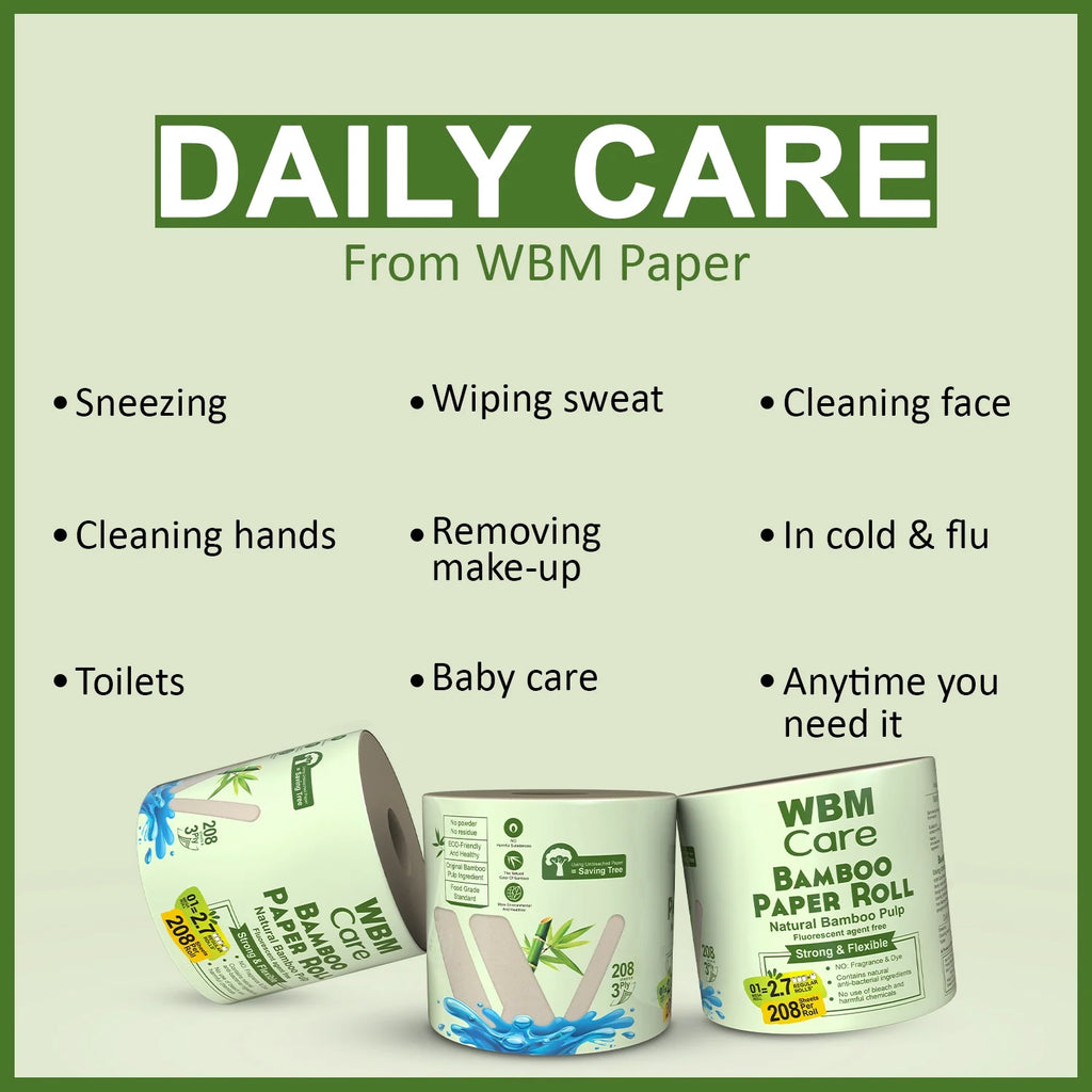 Bamboo Toilet Paper, 3-Ply, Tree-Free, 20 Rolls, 4160 Sheets