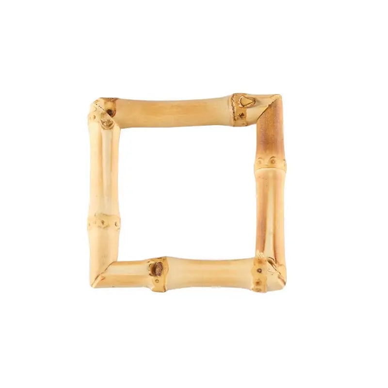 Restaurant Handmade Square Wood Wooden Real Natural Bamboo Root Napkin Ring