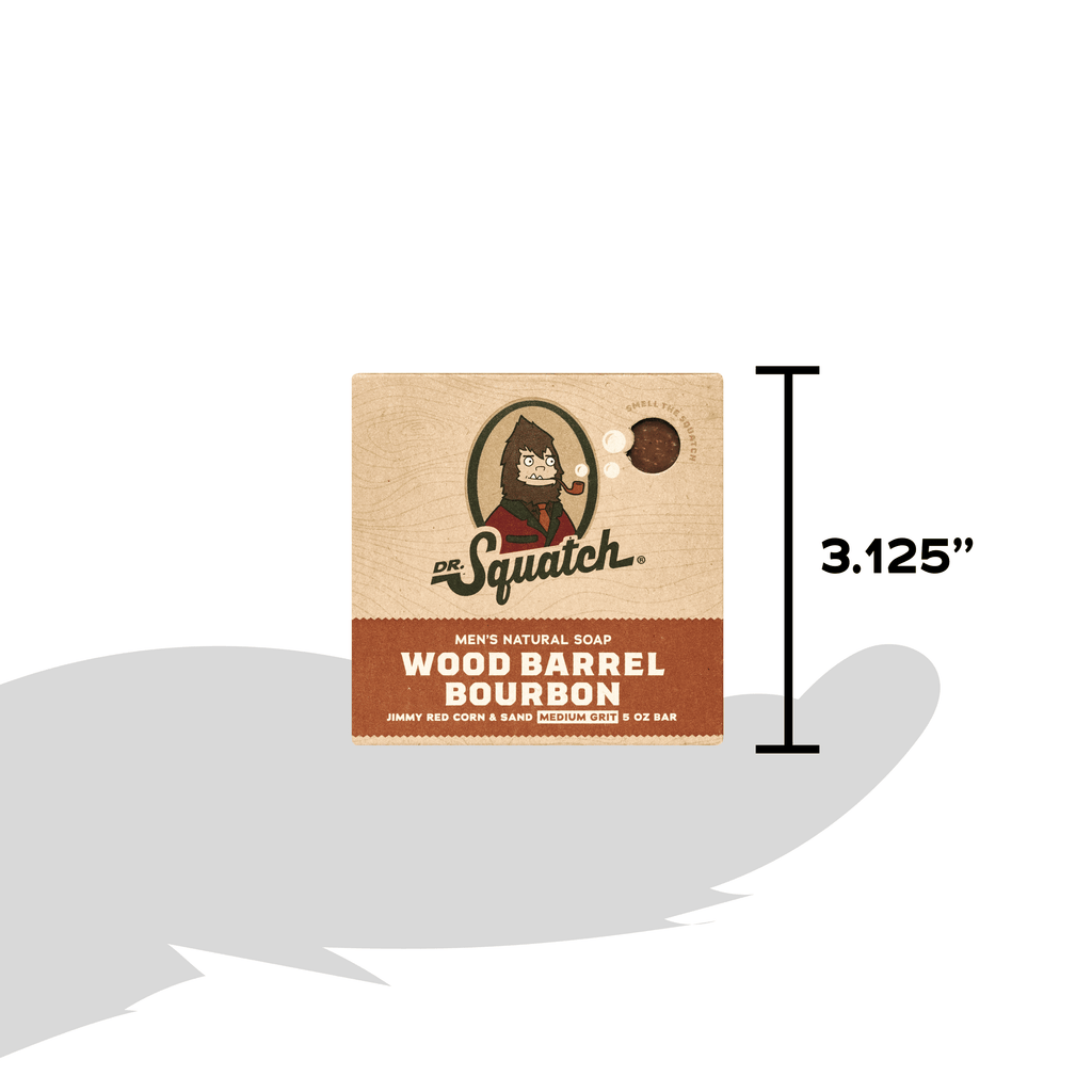 Bar Soap for Men - Cold Process, No Harsh Chemicals - Wood Barrel Bourbon, Pine Tar, Spearmint Basil, Alpine Sage (5 Oz, 4-Pack)