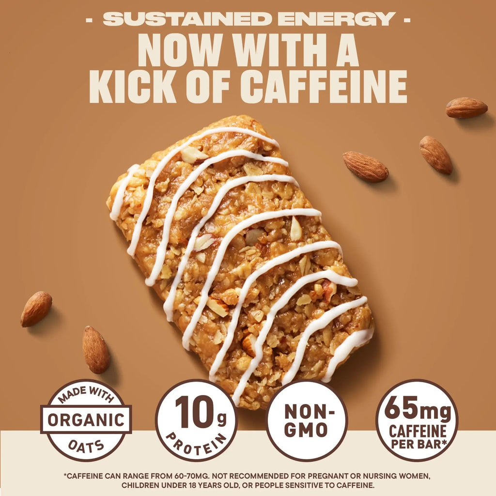 Caffeinated Energy Protein Bars, Vanilla Almond, 5 Pack