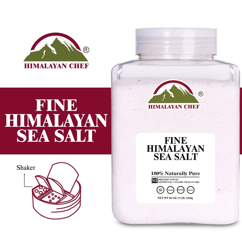 Sea Salt Fine Grain, 5 Lbs | Rich Minerals, 100% Natural and Unrefined Sea Salt Fine Organic Minerals
