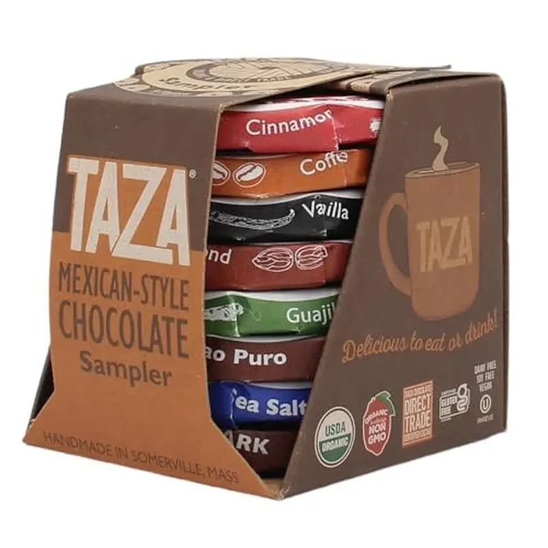 Taza Chocolate Organic Mexicano Disc Stone Ground, Variety Pack, 1.35 Ounce (8
