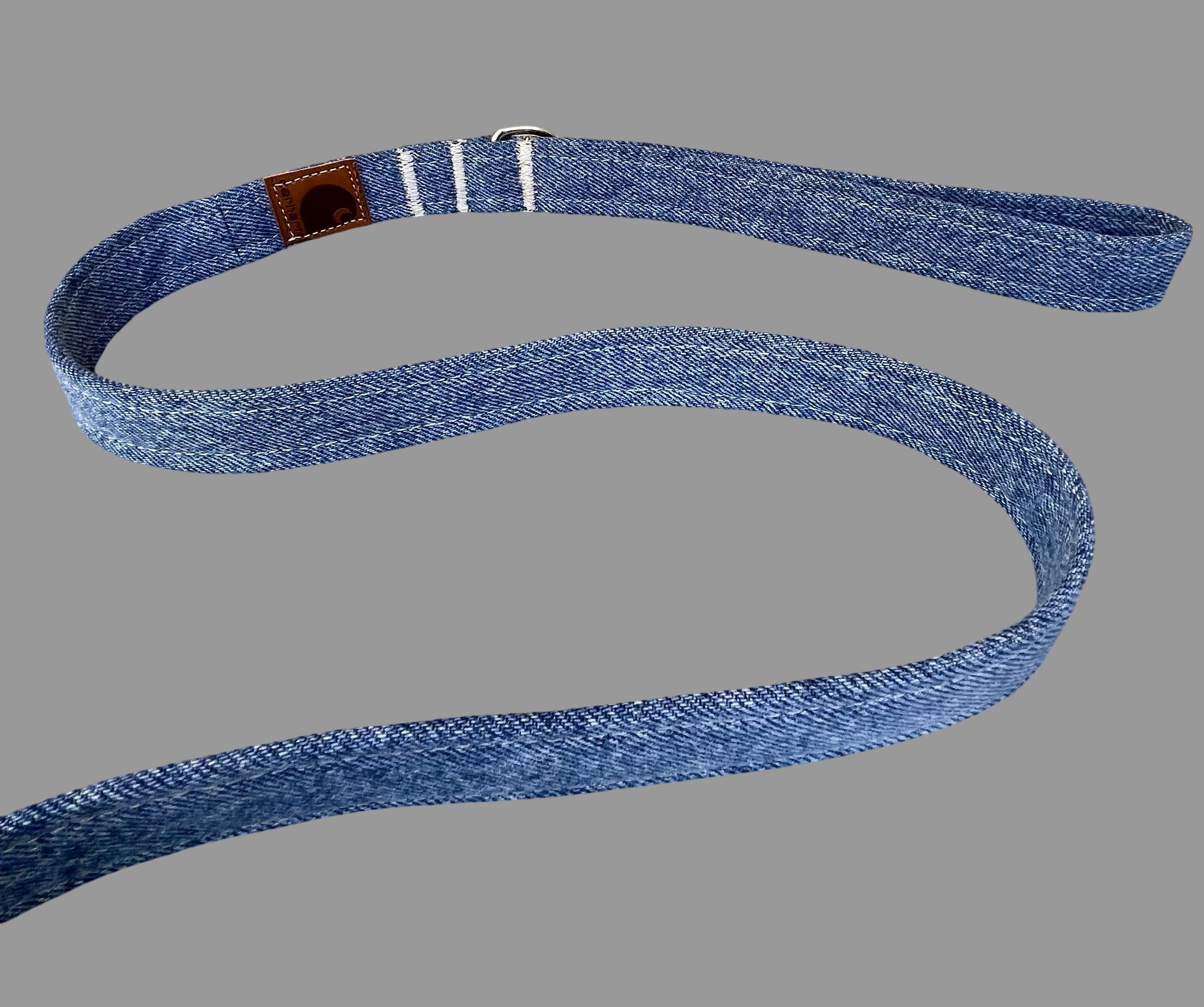 Handmade Carhartt Denim Dog Leash – Upcycled Denim, Sustainable, Durable & Unique Pet Accessory