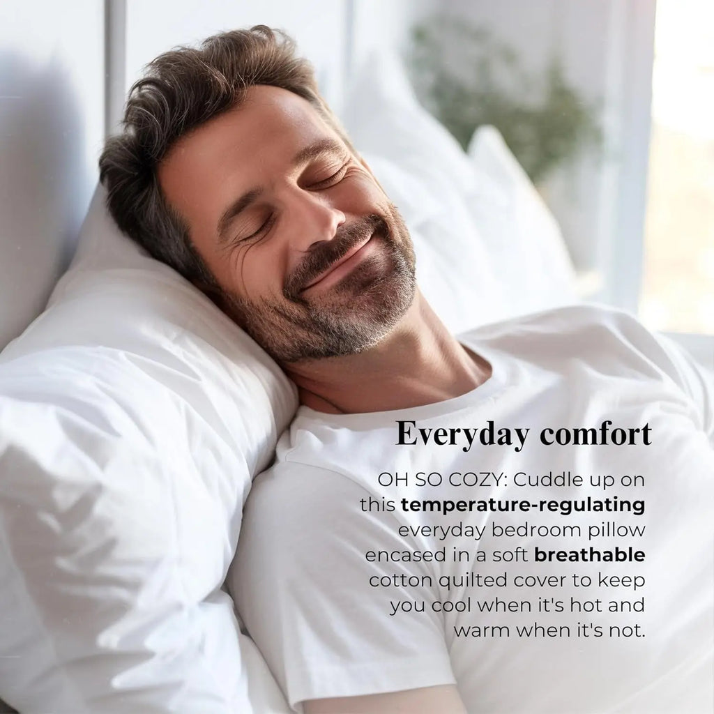 100% Organic Kapok Pillow with Natural Organic Cotton Removable Cover, Machine Washable Ventilated Cover, Organic Fill (Queen - 31"X20")