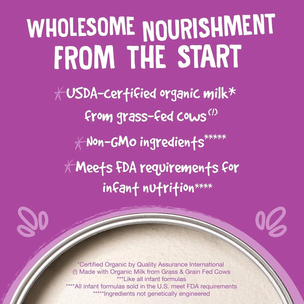 Organic Sensitivity Infant Formula, Babies 0-12 Months, Reduced Lactose, Iron, Omega-3 DHA, Omega-6 ARA, Organic Baby Formula, 21 Ounce Container