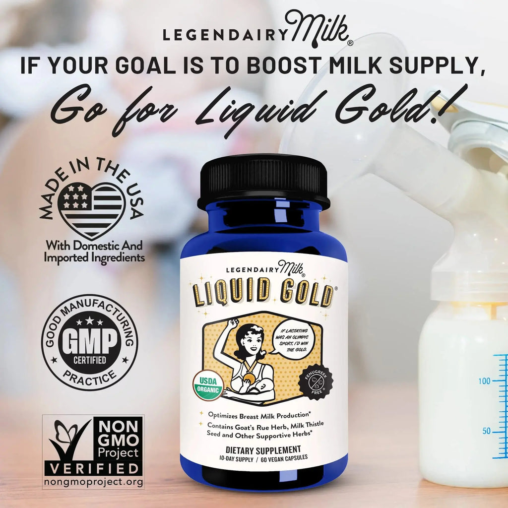 (2 Pack)  Liquid Gold, Lactation Supplement for Increased Milk Production, 60 Count