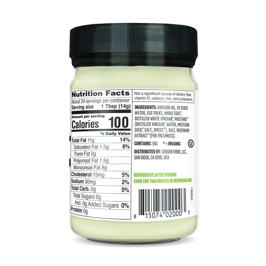 100% Pure Avocado Oil Classic Mayo 12 Oz Jar
