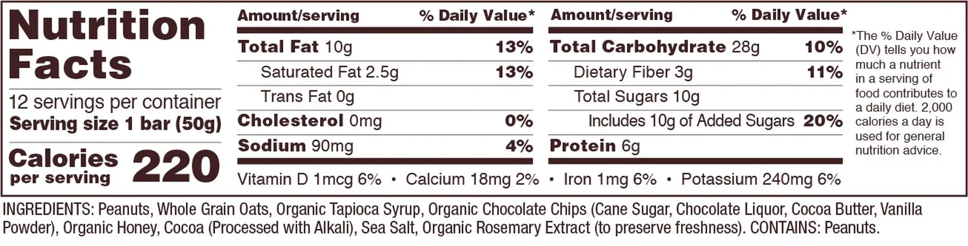 Peanut Butter Chocolate & Oats Bar
