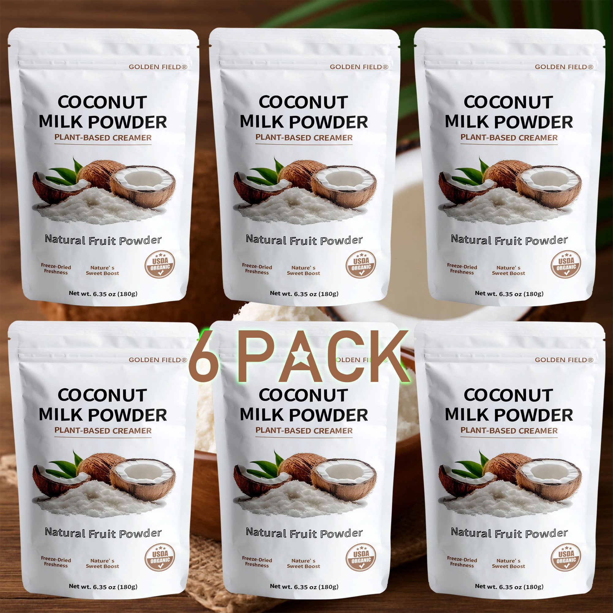 Pure Organic Coconut Milk Powder 6.35oz – Keto-Friendly, Rich in MCTs – Natural, Non-GMO, Gluten-Free Chef's Market