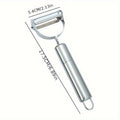 1pc 2 In 1 Stainless Steel Vegetable Peeler, Julienne Cutter, Slicer, Shredder, Scraper, For Fruit, Potatoes, Carrot, And Cucumber, Kitchen Supplies Chef's Market