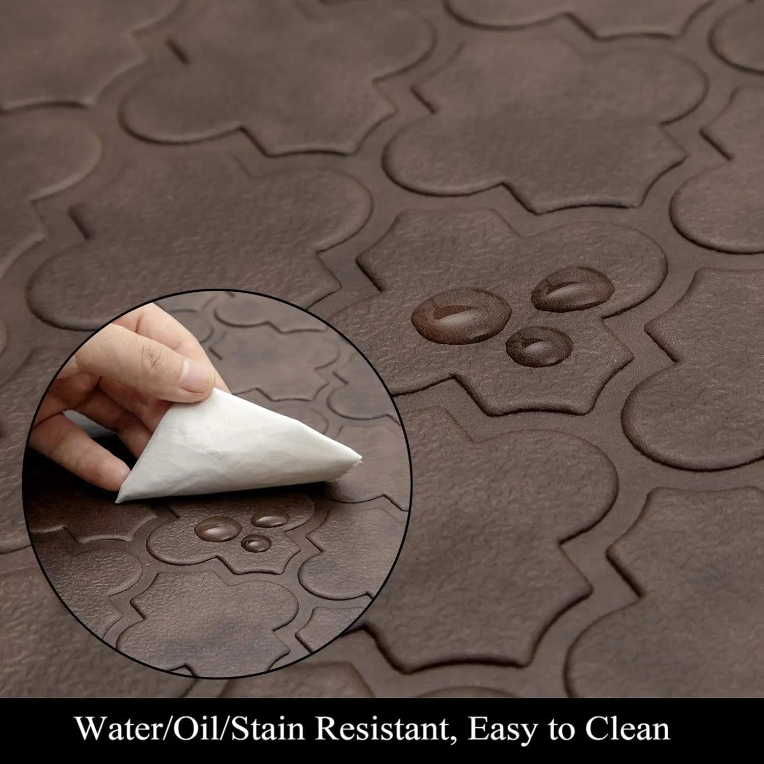 Kitchen Mat Cushioned anti Fatigue Comfort Floor Mat Oversized 20"X60" Waterproof Non Slip Kitchen Rug Runner Laundry Room Rug Floor Carpet Heavy Duty Comfort Standing Mat Pads, Brown