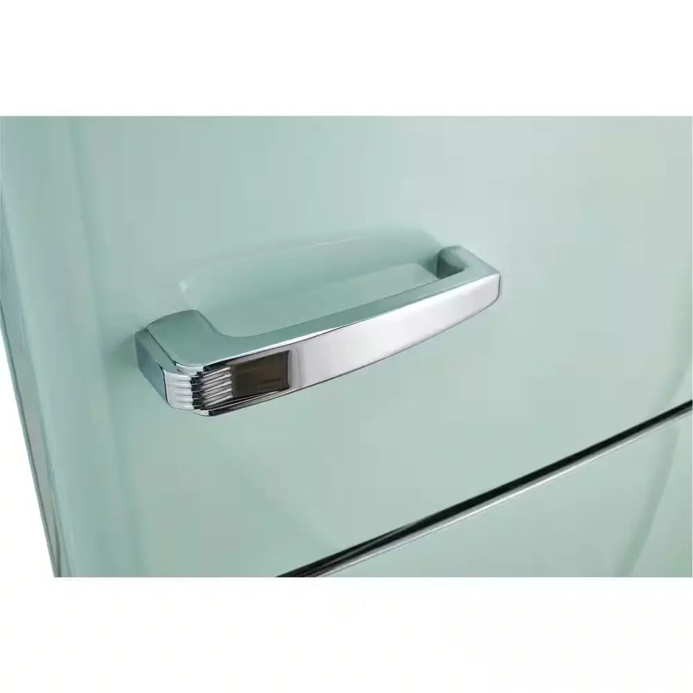 Classic Retro 23.6 in 11.7 Cu. Ft. Frost Free Retro Bottom Freezer Refrigerator in Summer Mint Green, ENERGY STAR