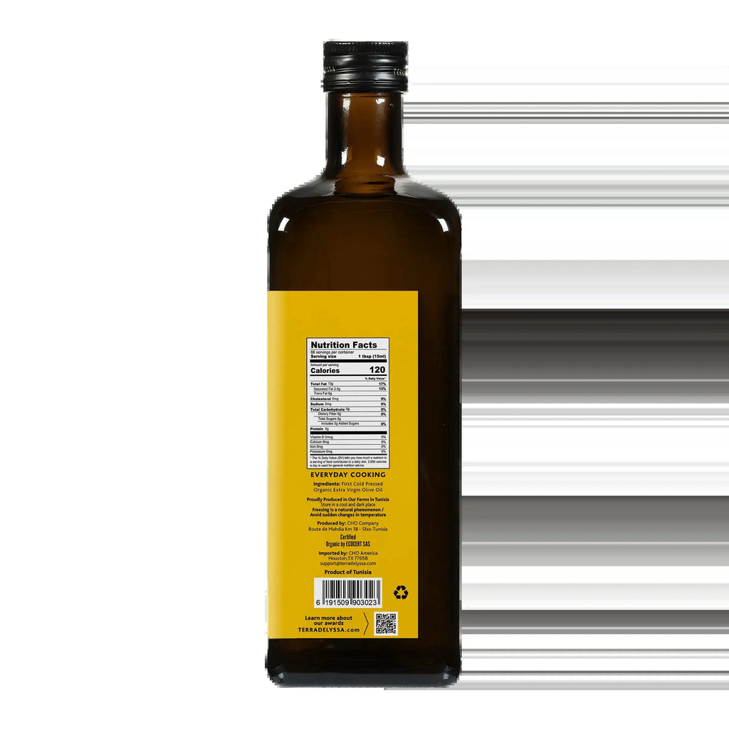 Organic Extra Virgin Olive Oil, 34 Fl. Oz. Glass