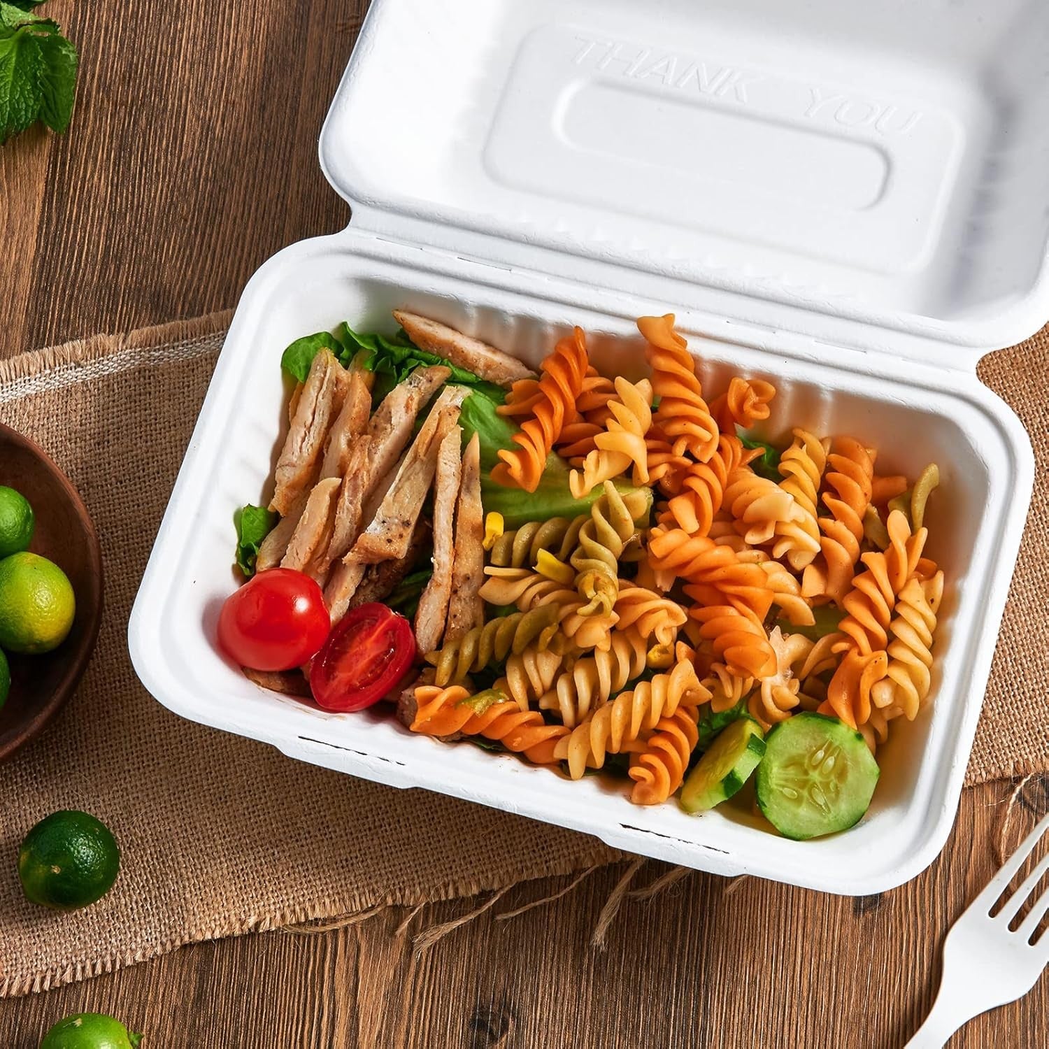 75 Pack Clamshell Take Out Food Containers, 9X6" Disposable To-Go Boxes for Meal