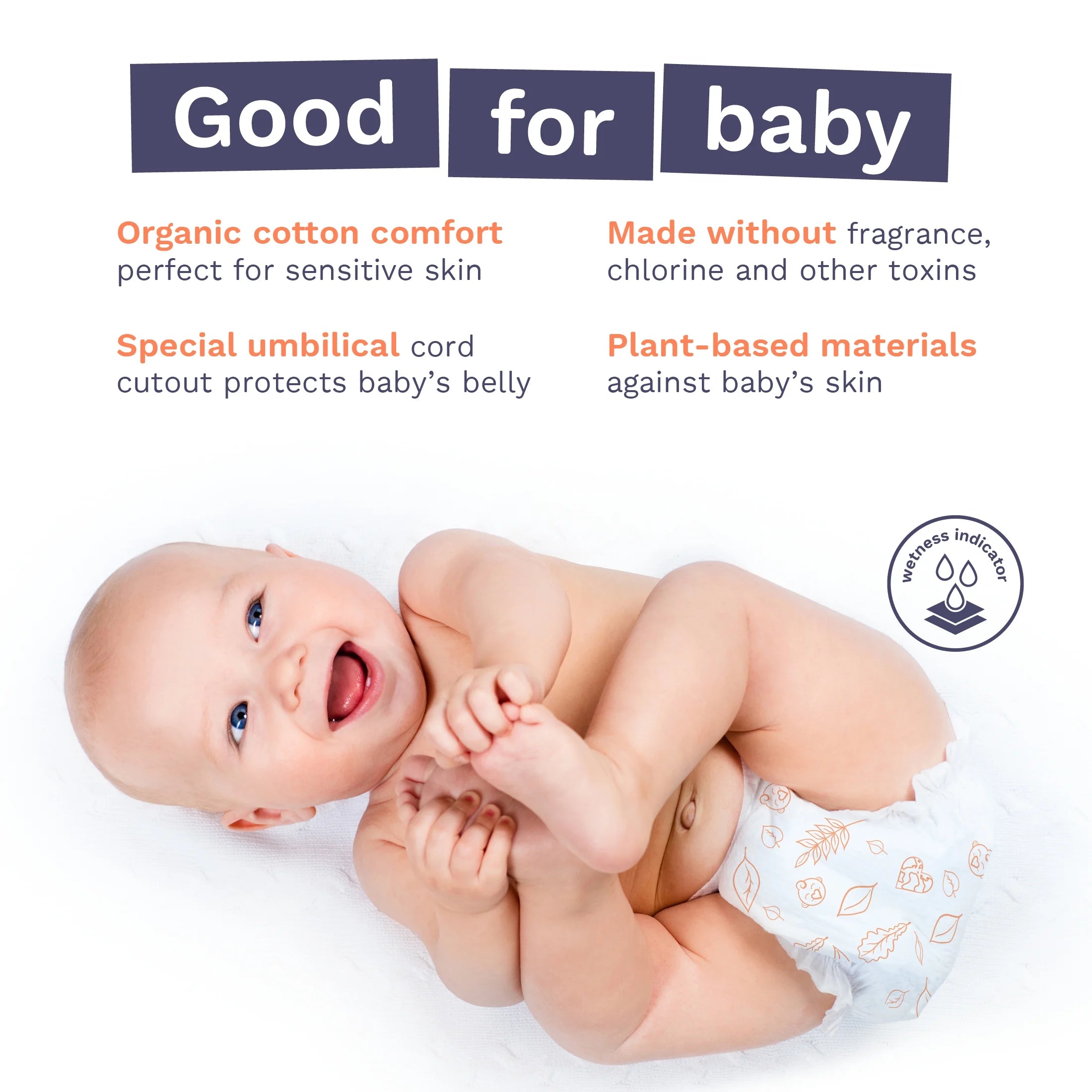 Sensitive Soft Sustainable Baby Diapers Size 1, 96 Count (Choose Your Size and Count)