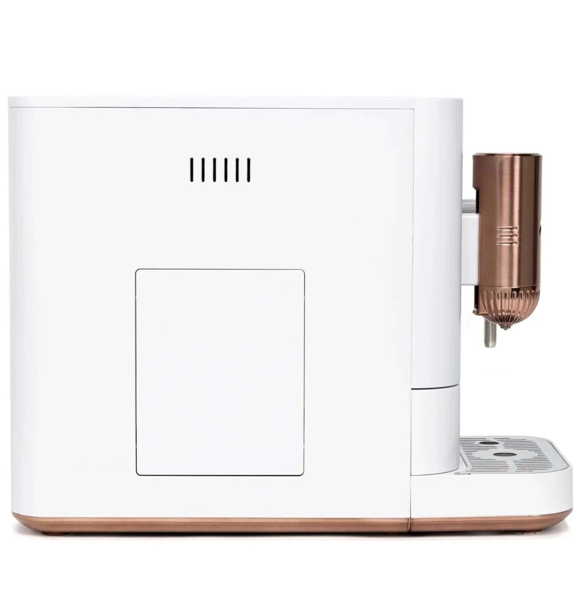 Café Affetto Automatic Espresso Machine + Milk Frother | Built-In & Adjustable Espresso Bean Grinder | One-Touch Brew in 90 Seconds | Matte White, 1.2 Liter