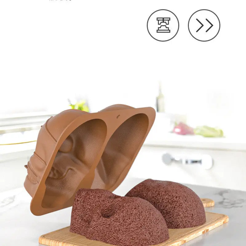 Halloween Gift Skull Mask Baking Cake Mold DIY